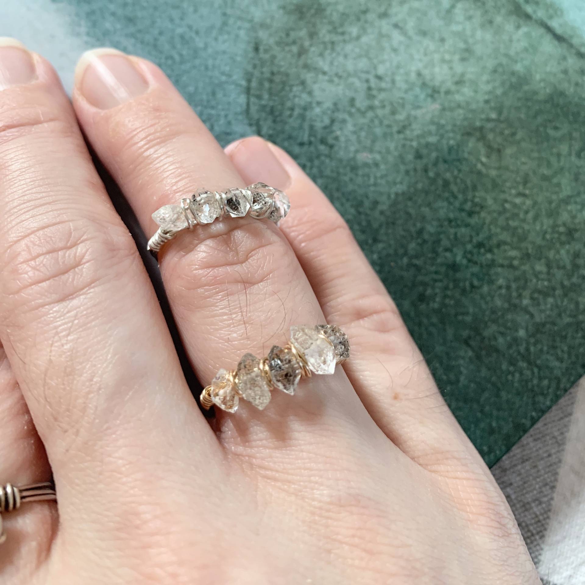 Herkimer Diamant Ring April Geburtsstein Draht Gewickelt Kristallring Widder Rohquarz Doppelender Kristallquarz Stein Herkimer Diamant Ring April Geburtsstein Draht Gewickelt Kristallring Widder Rohquarz Doppelender Kristallquarz Stein von InvokeJewels