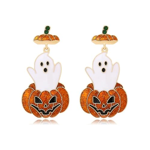 Halloween Mais Candy Hexe Stiefel baumeln Tropfen Ohrringe Niedlich Cartoon Kürbis Geist Emaille Ohrring für Frauen Lustiges Halloween Urlaub Kostüm Zubehör, Zink, Kein Edelstein Halloween Mais Candy Hexe Stiefel baumeln Tropfen Ohrringe Niedlich Cartoon Kürbis Geist Emaille Ohrring für Frauen Lustiges Halloween Urlaub Kostüm Zubehör, Zink, Kein Edelstein von Involsionary