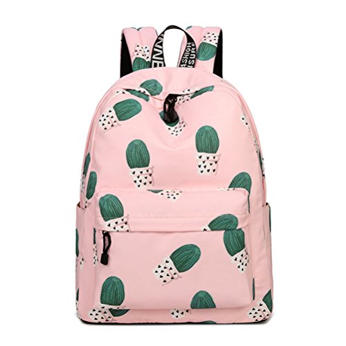 Inwagui Schöne Rucksäcke Mädchen Damen Schultaschen Polyester Freizeitrucksack Schulranzen Kinderrucksack - Kaktus von Inwagui
