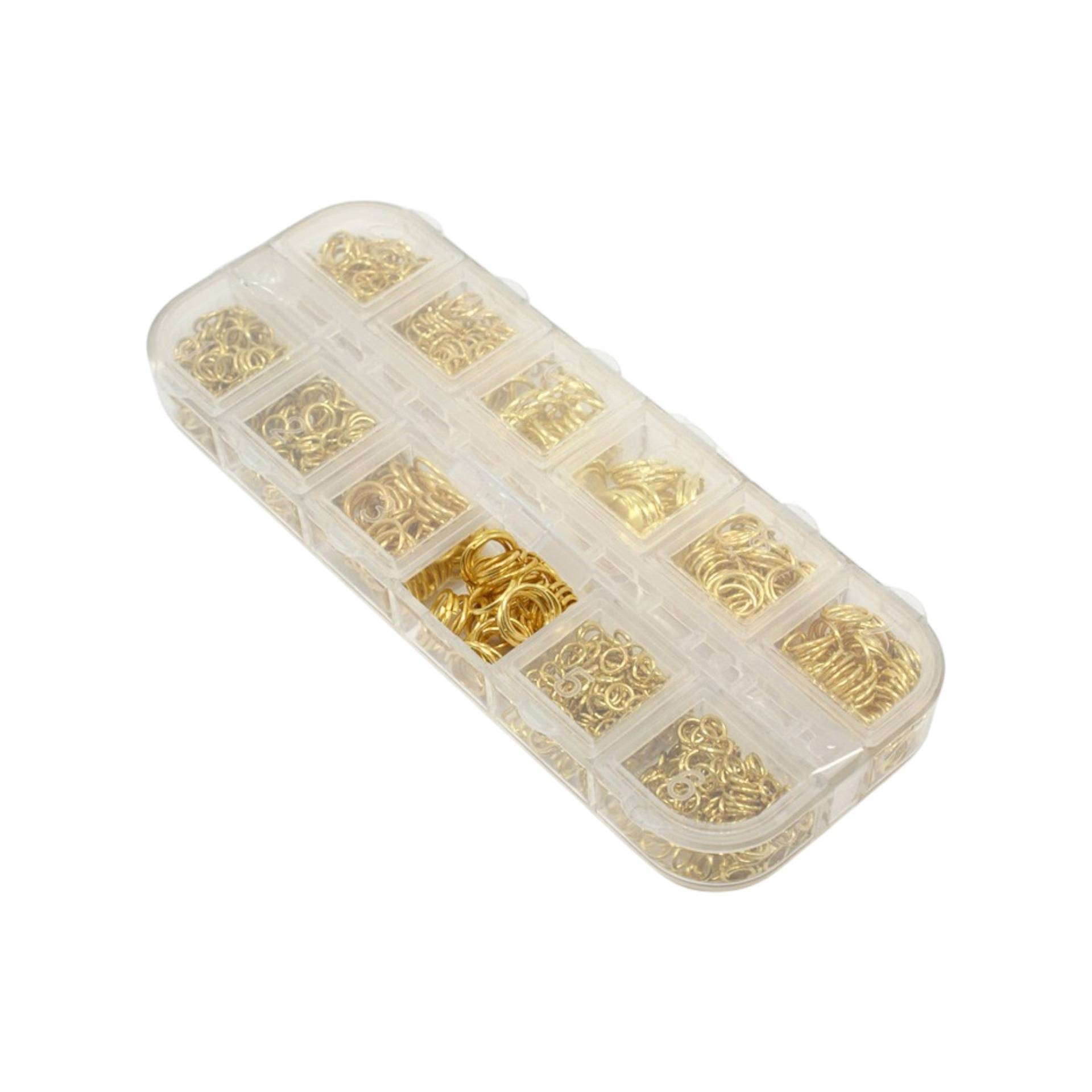 Offene Messing-Binderinge Rund Gold 4–10 mm Biegeringe Set von Inwaria