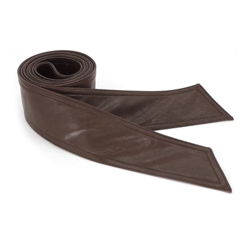 Inzegao Weicher Ledergürtel für Damen, Daunengürtel, Kunstwolle, Mantel, Bindebund, Lederjackengürtel, coffee, 38 von Inzegao