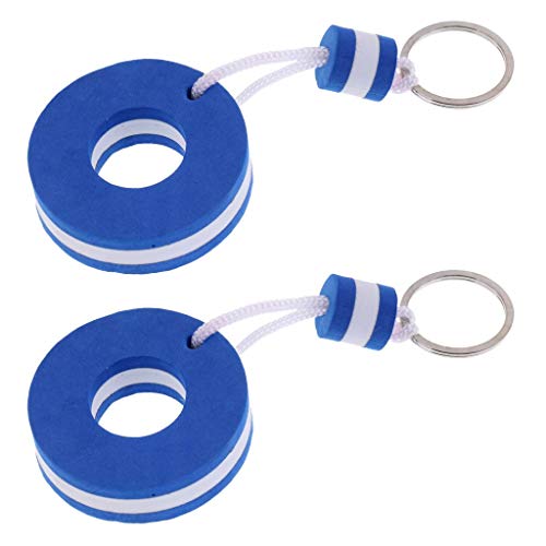 Inzopo 2 x Schlüsselanhänger schwimmendes Boot Schlüsselanhänger – Marine/Wasser/Keychain-Segelboje Blau, blau, One size von Inzopo