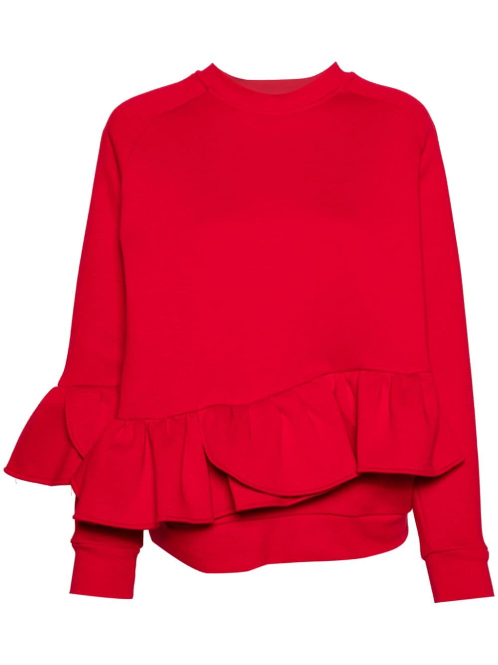 Ioana Ciolacu Cherry Sweatshirt mit Rüschenbesatz - Rot von Ioana Ciolacu