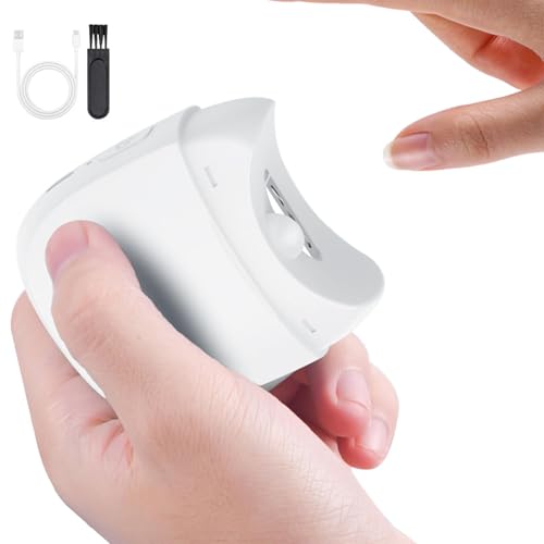 Automatischer elektrischer Nagelknipser für Kinder, LED Light Electric Nail Grinder, Trimming Tool for , Gentle Care, Prevent Fingertip Injuries, Portable Grooming 7,5 x 6 cm von Iouyjiu