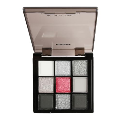 Dark Grey Eyeshadow, Shimmer Silver Gray, High Pigmented Palette, Long Lasting Eyeshadow with Blendable and Buildable Formula for Night Parties and Masquerades, 1 Piece von Iouyjiu