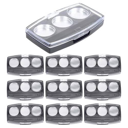 Empty Eyeshadow Palette, Eyeshadow Pan Tray, Cosmetic Storage Box with Customizable and Refillable Design for Makeup Artists or Beauty Enthusiasts, 10 Pieces von Iouyjiu