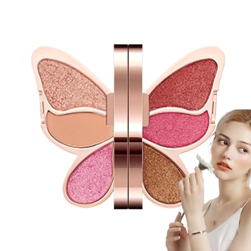 Eye Shadow Palette, vielseitig 6 Farben Eyeshadow, Waterproof Eye Shadow, Trendy Matte Shimmer Eyeshadow with Waterproof and Smudge Proof Materials for Women and Girls (1 Piece) von Iouyjiu