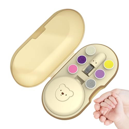 Iouyjiu Baby Elektrischer Nageltrimmer | Kinder Nagelknipser Pflegeset Mit Feilköpfen,Schleifer Mit 6 Ersatzaufsätzen Für Fingernägel Und Fußnägel Pflege Kinder Erwachsene von Iouyjiu