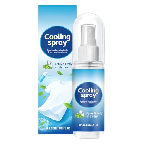 Iouyjiu Cooling Mist Spray, Refreshing Clothing Mist, Soothing Body Spray, Instant Cool Fast Drying Formula for Men Women Teens Athletes Yoga Running Beach, 1,38 x 4,8 Zoll von Iouyjiu