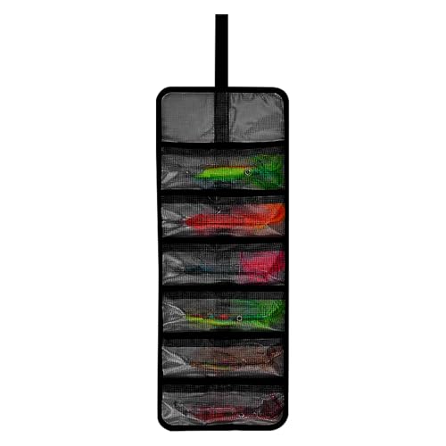 Iouyjiu Fishing Tackle Organizer, Lure Wrap Pouch, Waterproof Gear Bag, Roll Up Storage Design Foldable Portable Case for Boat Trips, Kayak, Beginner Anglers, 25.2x9.06 Inches von Iouyjiu