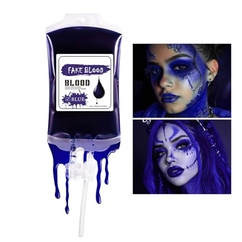 Iouyjiu Flüssigkeits Malerei Beutel - 170ml Wasserdichte Vampir Party Deko | Rot Blaue Mal Dekoration Schminke Für Frauen Männer Kostüm von Iouyjiu