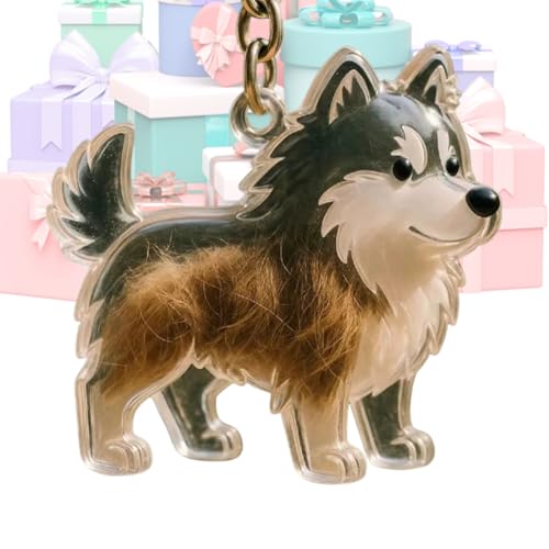 Iouyjiu Hundehaar Schlüsselanhänger - Tierhaar Asche Andenken,Anhänger Behälter Charm Aufbewahrung Für Mädchen Männer Frauen Fans Handtasche Tasche von Iouyjiu