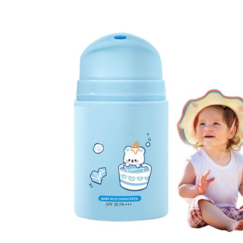 Iouyjiu Kids Sunscreen Lotion, Gentle Sunblock Cream, LSF 30 Schutz, Uva UVB Shield Sensitive Skin Formula Ideal für Outdoor und Sport Use, 5,8 x 9,4 cm von Iouyjiu