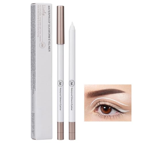 Iouyjiu Langlebiger Eyeliner, Bleistift-Eyeliner für Frauen | Professioneller Eyeliner-Stift,Langlebiger, wasserfester weißer Eyeliner-Stift, zum Hervorheben unter den Augen und zum Wimpern-Make-up von Iouyjiu
