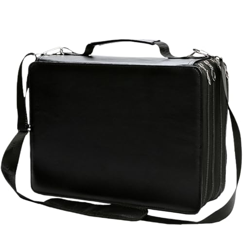 Iouyjiu Marker-Organizer, großes Stifteetui, Kunst-Organizer, Craft Box Organizer mit tragbar und kompakt Design für Marker, Gelstifte, Schulbedarf und Make-up-Pinsel, Schwarz , Se référer au von Iouyjiu