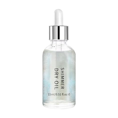 Iouyjiu Schimmerndes Körperöl, Body Shimmer,15 ml Gesichts-Highlighter Dry für Körperglitter | Vollständiges Highlighter-Make-up, Körperschimmeröl für Frauen und Mädchen, perfekt von Iouyjiu