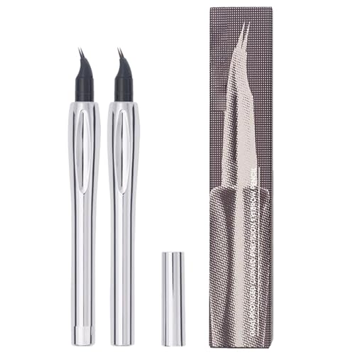 Iouyjiu Two Prong Eyebrow Pen, Forked Tip Brow Definer, Smudge Proof, Long Lasting Waterproof Ink, Quick Dry Formula Perfect for Eyebrows, Lower Lashes, and Eyeliner, 0.8 Ml von Iouyjiu