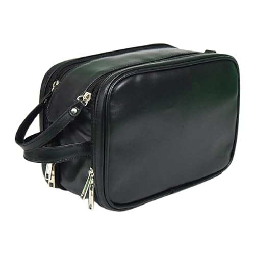 Toiletry Bag for Men, Travel Shaving Bag, Spacious Toiletry Organizer, Travel Toilet Bags with Spacious Compartments 9.45x6.69x5.51 Inches for Business and Leisure Travel (1 Piece), Schwarz, von Iouyjiu