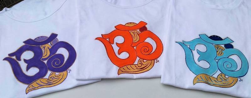 Yoga Shirts, Freizeit, Sportbekleidung, Handbemalt, T-Shirt, Fitness, Hatha von Iovivoora