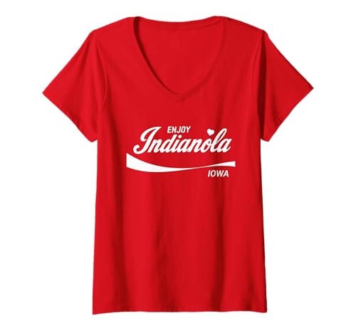 Damen Retro Vintage Indianola Iowa Lokales Souvenir Iowan Roots T-Shirt mit V-Ausschnitt Damen Retro Vintage Indianola Iowa Lokales Souvenir Iowan Roots T-Shirt mit V-Ausschnitt von Iowa Roots Retro Co.