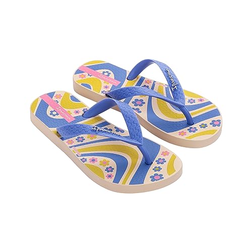 Ipanema Unisex Kinder Classic Xii Kids Flipflop, Beige Blue Yellow, 25/26 EU von Ipanema