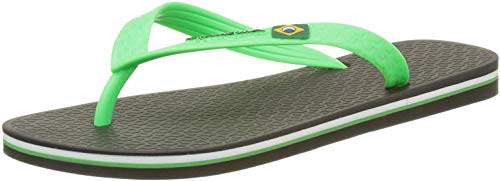 Ipanema Classic Brasil II Kids Flip Flops, Unisex, Kinder, Schwarz - Black Green - Größe: 27/28 EU von Ipanema