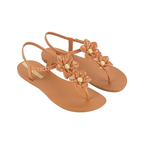 Ipanema Damen Duo Flowers Fem Sandale, Brown Yellow, 35/36 EU von Ipanema