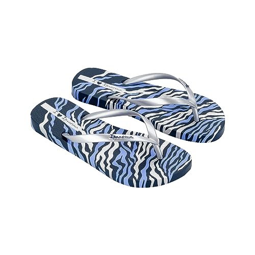 Ipanema Damen ANIMALE Print III FEM Flipflop, Blue/Silver, 43 EU von Ipanema