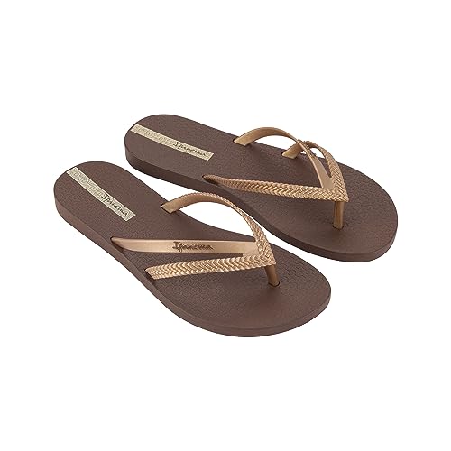 Ipanema Damen Bossa FEM Flipflop, Brown/Gold, 37 EU von Ipanema