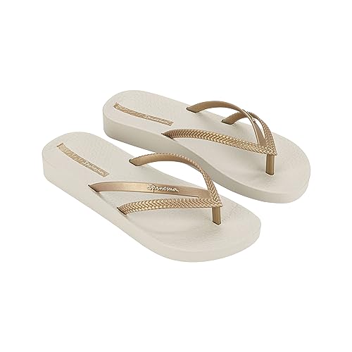 Ipanema Damen Bossa Soft V FEM Flipflop, BEIGE/Gold, 37 EU von Ipanema