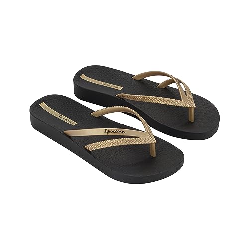 Ipanema Damen Bossa Soft V FEM Flipflop, Black/Gold, 38 EU von Ipanema