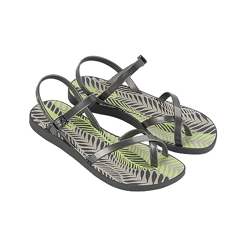 Ipanema Damen Fashion Sand VIII FEM Sandale, Grey/Silver/Green, 39 EU von Ipanema