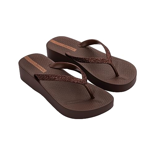 Ipanema Damen MESH CHIC PLAT FEM Flipflop, Brown/Glitter, 39 EU von Ipanema