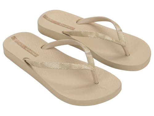 Ipanema Damen Mesh Ix Fem Flipflop, Beige Beige Gold, 40 EU von Ipanema