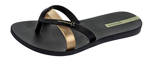 Ipanema Damen Silk Premium Plateausandalen, Schwarz Schwarz Gold, 40 EU Schmal von Ipanema