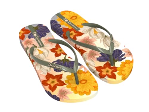 Ipanema Damen VERAO Tropical FEM Flipflop, BEIGE/Green, 38 EU von Ipanema