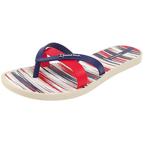 Ipanema Damen Zehentrenner Flip-Flops Kirei FEM 81805/2019 (35/36 EU, beige-blau-rot (22329)) von Ipanema