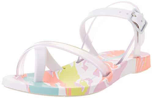 Ipanema Mädchen Fashion Sand. Vii Kids Sandale, white/clear/pink, 25/26 EU von Ipanema