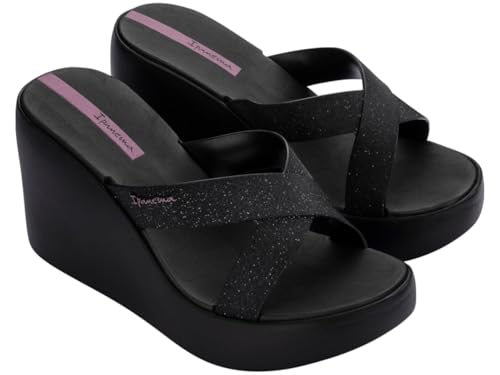 Ipanema HIGH FASHION II SLIDE, GRÖSSE 35.5 EU BD675 - BLACK GLITTER BLACK LILAC 35.5, Bd675 Black Glitter Black Lilac, 40 EU von Ipanema