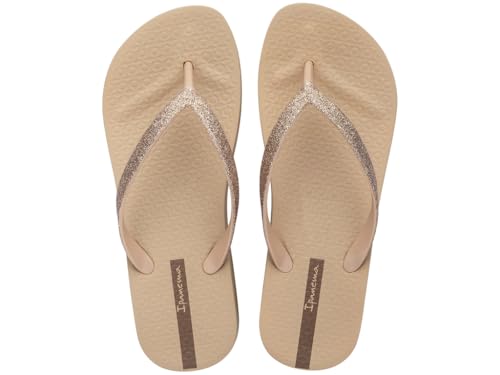 Ipanema Mesh Chic Plaat Fem Damen-Flip-Flops, Größe 37, beige, 37 EU von Ipanema
