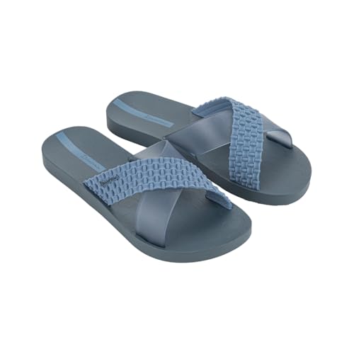 Ipanema SENSE SLIDE FEM - Badeslide für Damen - auffälliger Riemen mit Muster (BLUE/BLUE, EU Schuhgrößensystem, Erwachsene, Damen, Numerisch, M, 40) von Ipanema