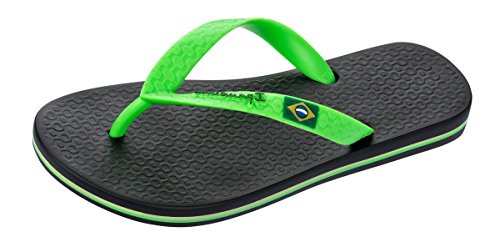 Ipanema Unisex-Kinder CLAS Brasil II Kids Flipflop, Black/Green von Ipanema