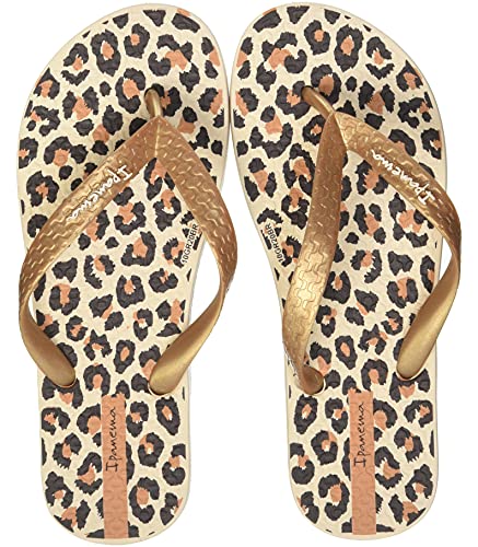 Ipanema Unisex-Kinder Classic IX Kids Flipflop, Beige/Gold/Brown, 38 EU von Ipanema