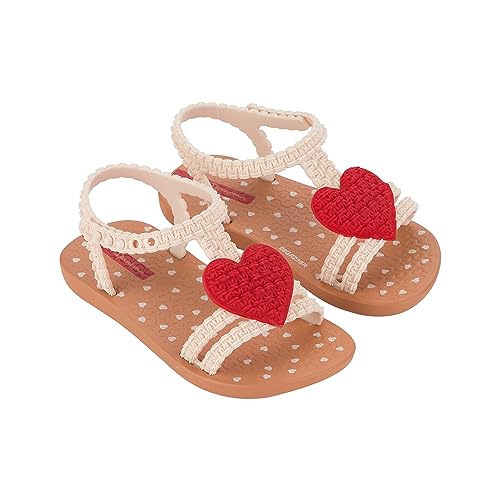 Ipanema Unisex My First Baby Sandale, BEIGE/BEIGE/RED, 24 EU von Ipanema