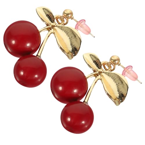 Ipetboom Schleifenform Ohrringe Kirschohranhänger S925 Silber Ohrschmuck für Damen Handgefertigte Hypoallergene Ohrhänger für Besondere Anlässe von Ipetboom