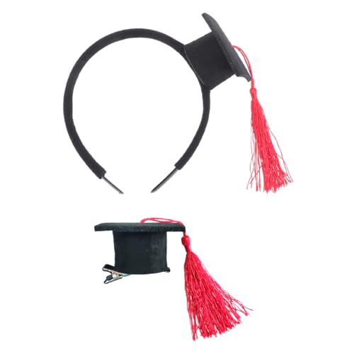 1 Satz Arzt Hut Stirnband weibliche Abschlusskopfbedeckung Abschlussfeier Haarnadel Abschlussfeier Haarschmuck Doktorhut Haarband Graduierung Haarnadel Doktor Haarreifen Filzstoff Ipetboom von Ipetboom