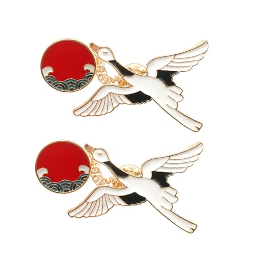 1 Satz Kran Brosche Im Retro Ethno Dekorativer Anstecker Für Jacke Kostüm Hemd Hut Schal Für Frauen Männer Perfektes Für Besondere Anlässe 2 Stück von Ipetboom