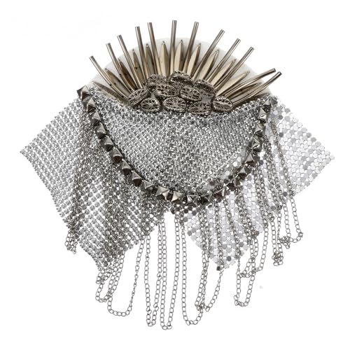 Ipetboom Schulter Epaulet Brosche Kleidung Zubehör Silber Vintage Quasten Schulterbrett Ornament Brosche Für Kleider Taschen Und Anzüge von Ipetboom