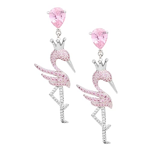 1Paar Tropische Flamingo Ohrringe für Damen Modischer Sommerschmuck Baumelnde Ohrringe für Urlaub Leicht Angenehm von Ipetboom