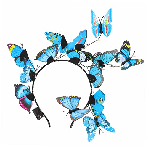 1Stk Stirnband funkeln Haare glitzern Zubehör Frauen Haarband haarschmuck haarklips hair prong hair clipper Kopfbedeckung Haarkopf-Accessoire Party-Haarreifen Stahlbügel Blue Ipetboom von Ipetboom